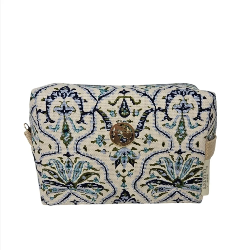 Spartina 449 Cosmetic Case Hamilton Rug Print NEW